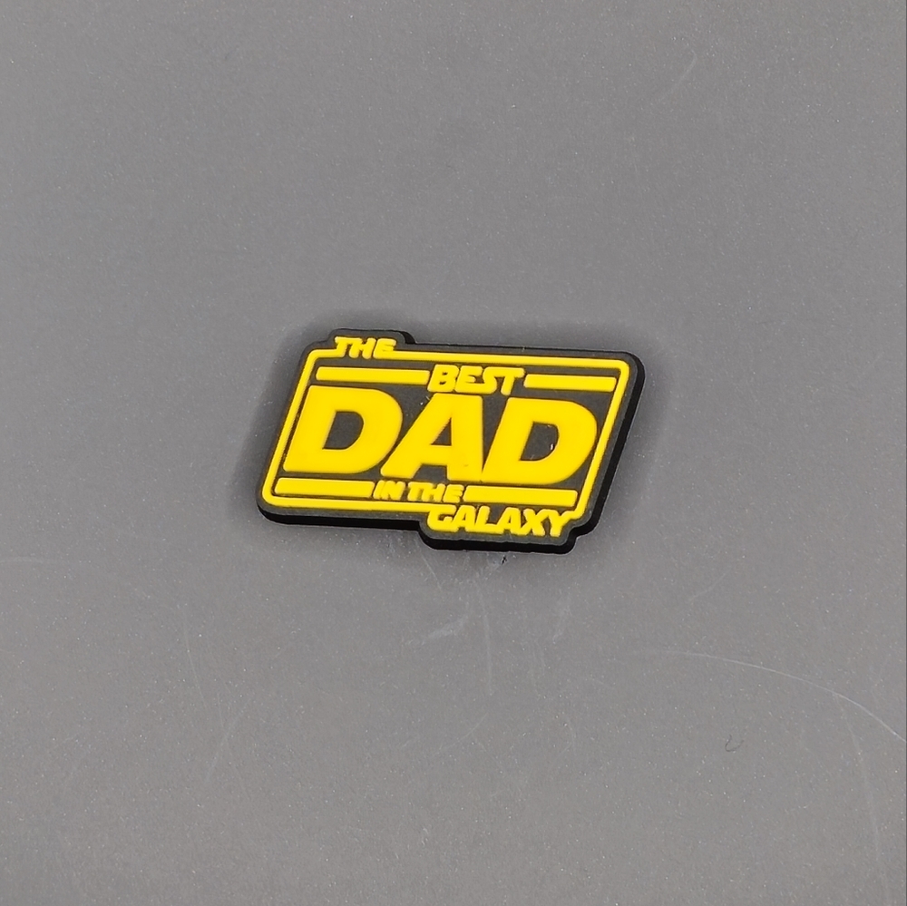 (5/$15) Best Dad in the Galaxy Croc Charm